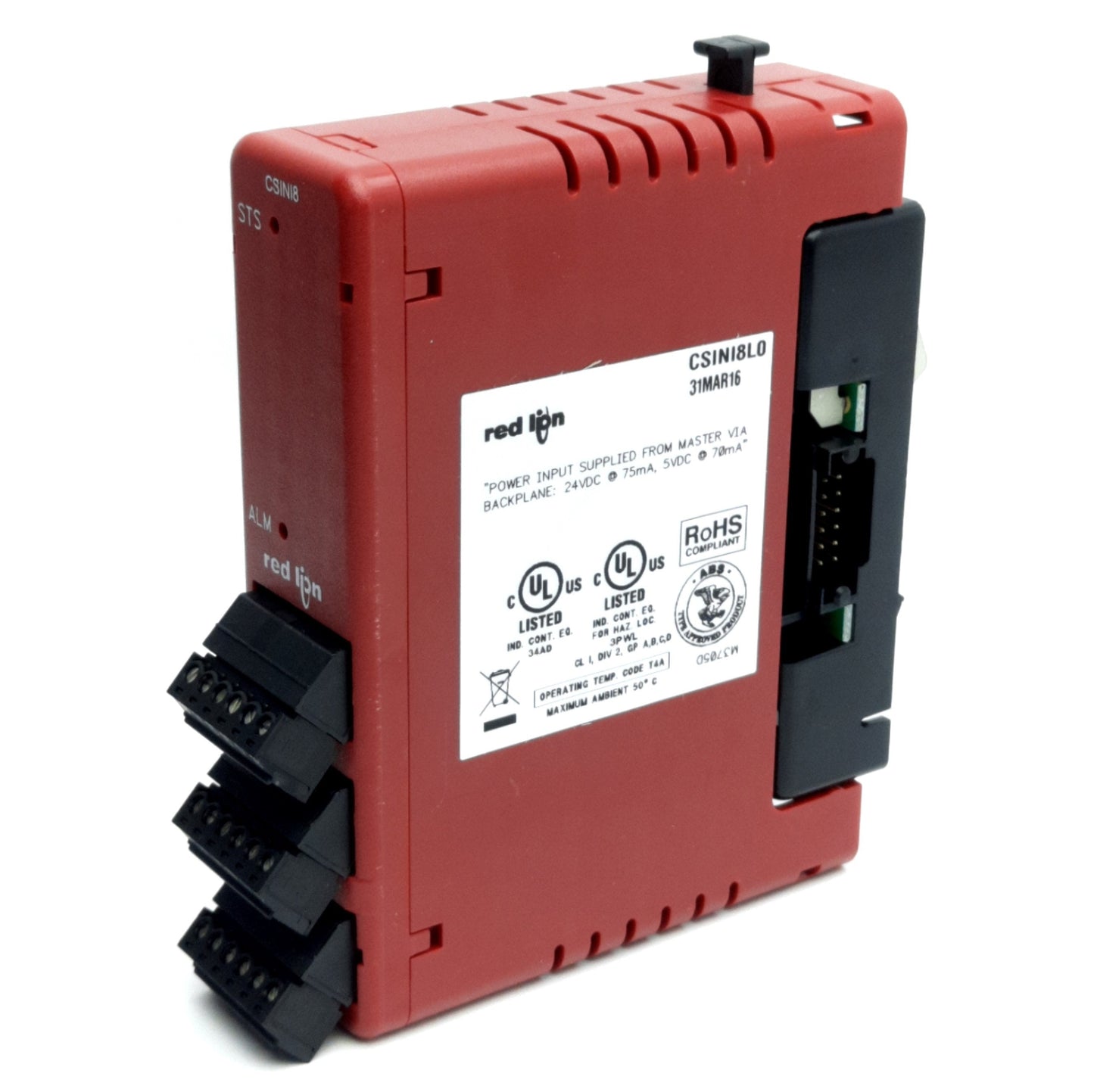 New – Open box Red Lion Controls CSINI8L0 Controller, 4-20mA Analog Input, 8-Channel, 24VDC