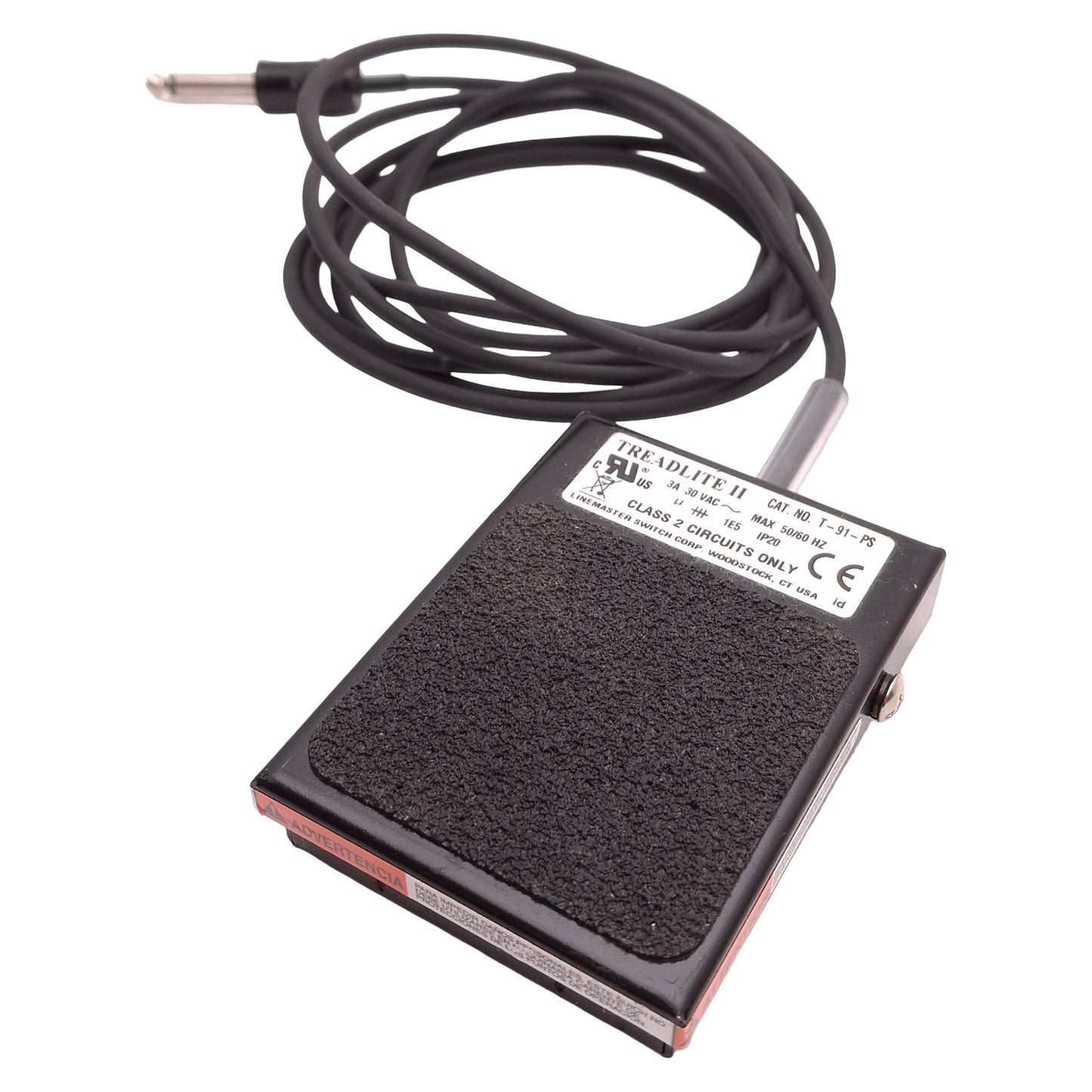 Dymax 40402 Foot Switch Pedal, 30VAC 3A, SPDT, 1/4" Phone Plug Treadlite T-91-PS