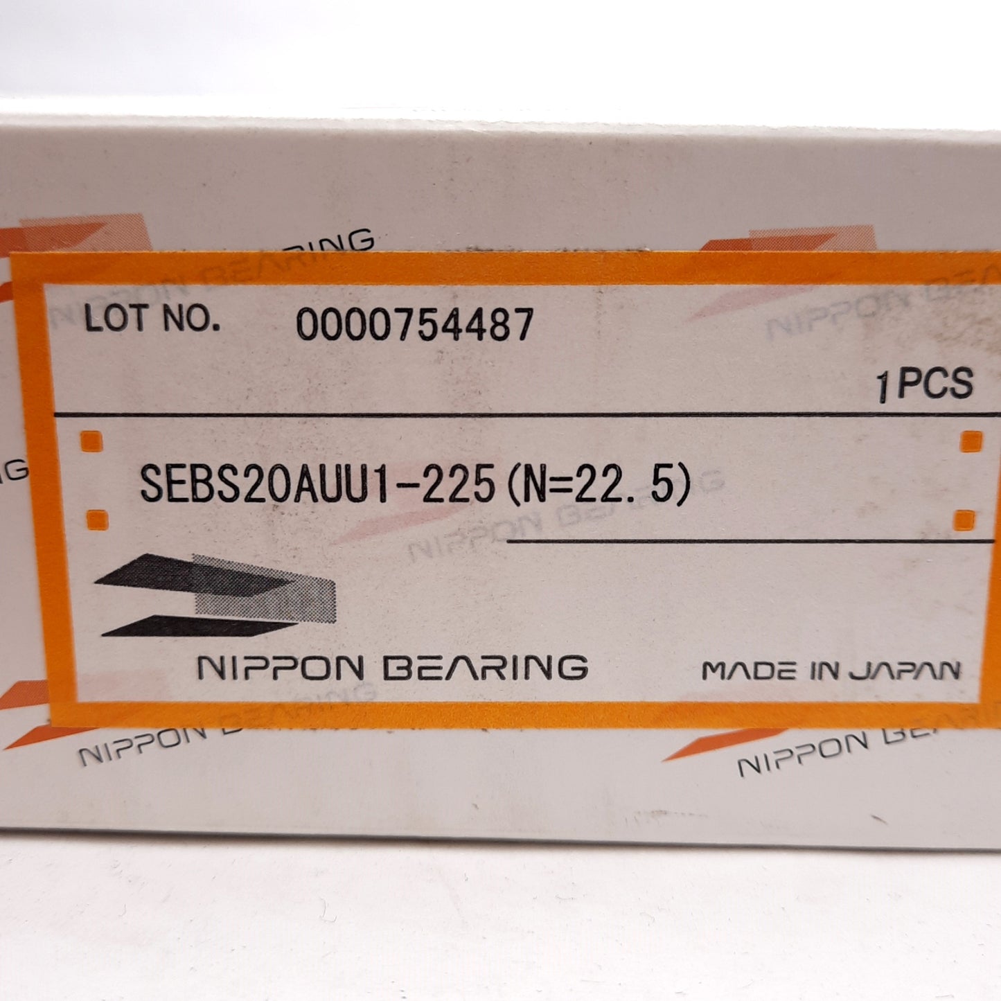 New Nippon Bearing SEBS20AUU1-225 Linear Guide Assembly 61x46mm Carriage, 225mm Rail