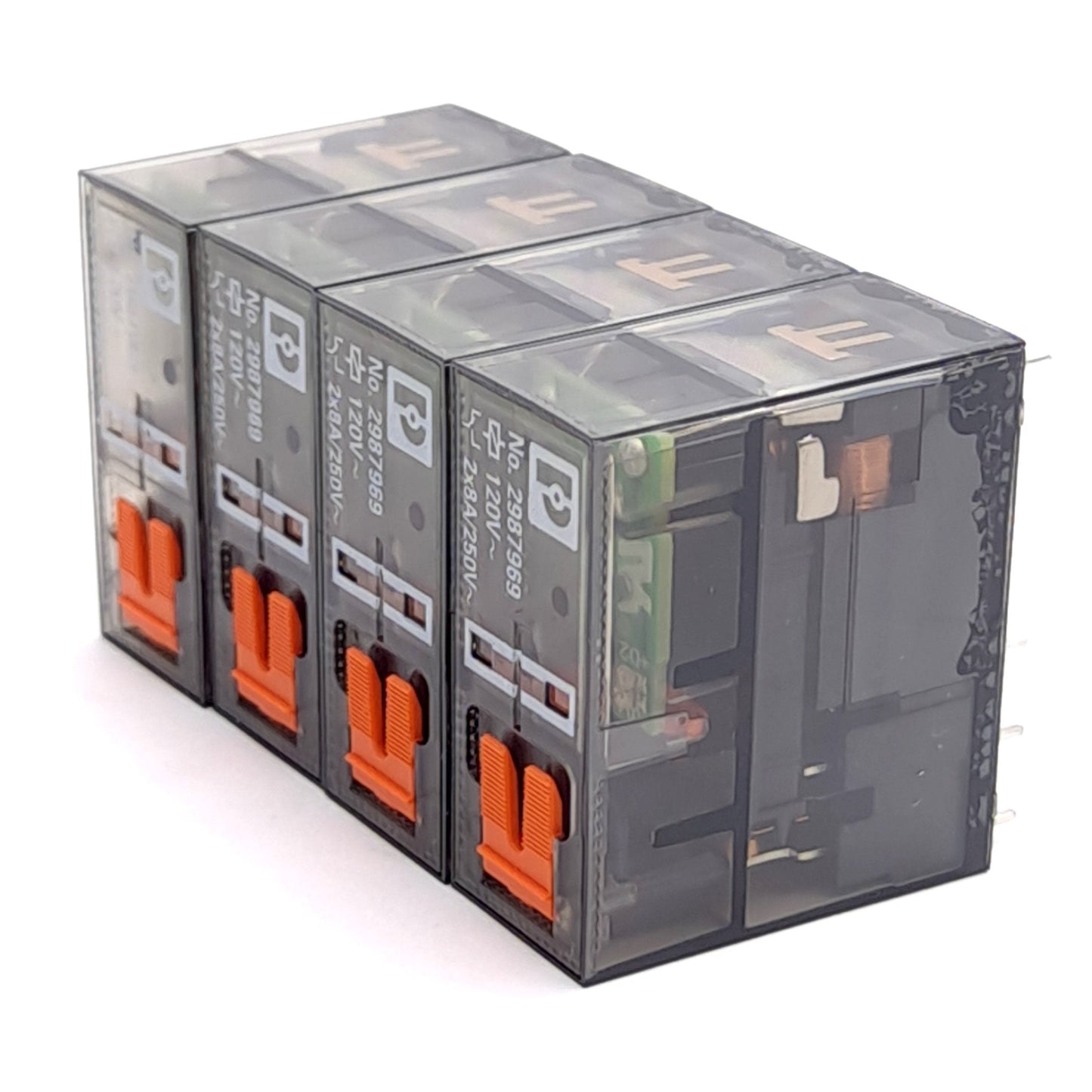 New – Open box Lot of 4 Phoenix Contact REL-MR-120AC/21-21/MS 2987969 Relay, 120VAC Coil, DPDT