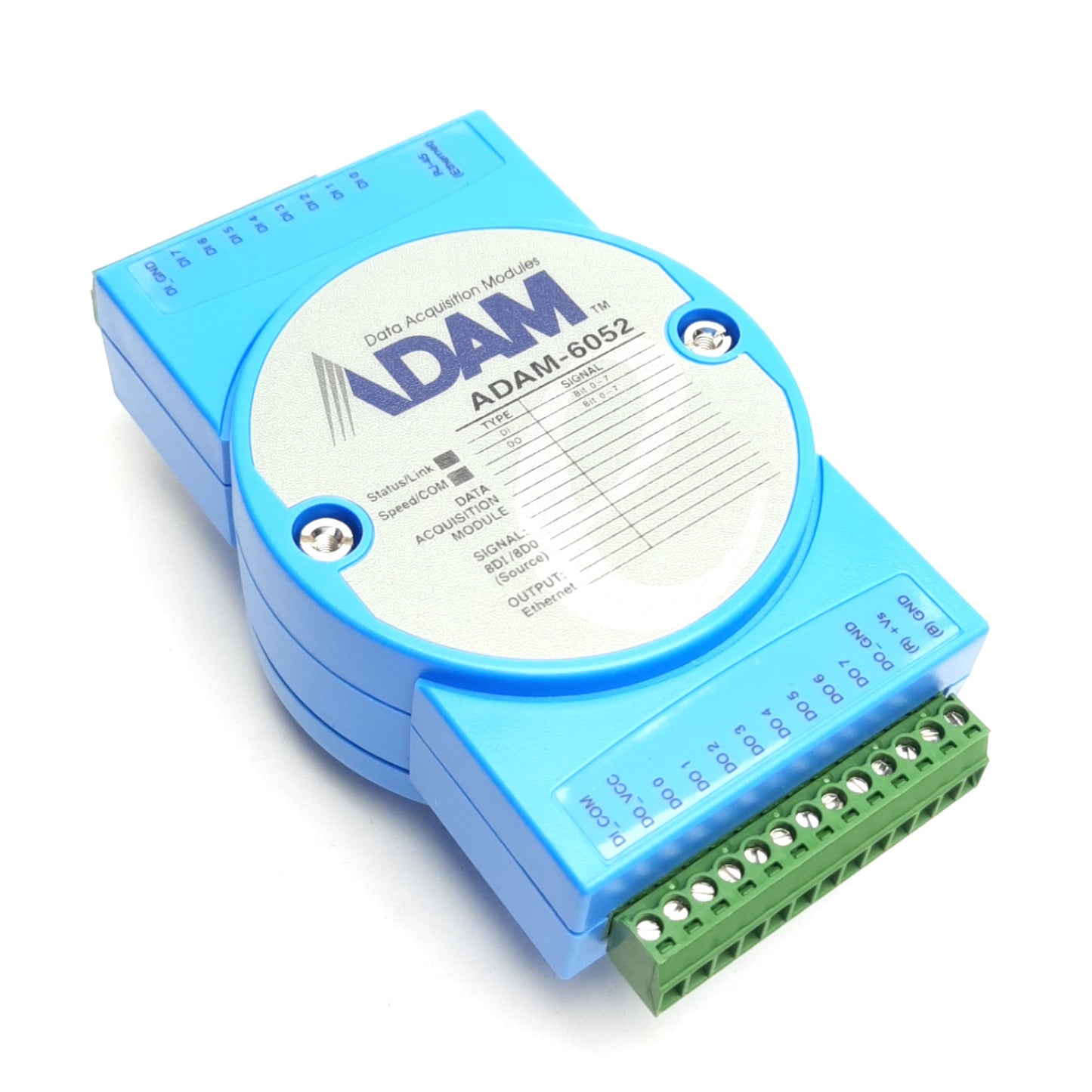 New – Open box Advantech ADAM-6052-CE I/O Modbus TCP, 8-Channel, PNP, 24VDC, 1A/Channel