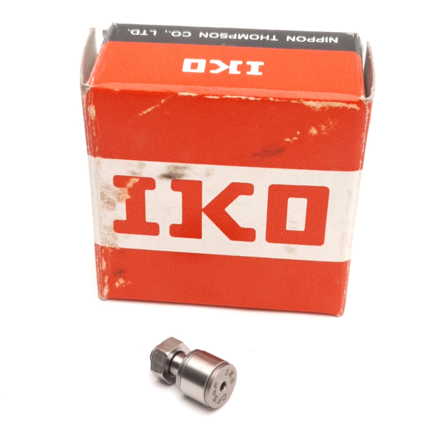 New – Open box IKO CFS4F Mini Cam Follower, 4mm Stud, M4 Thread, 8mm OD, 15mm Length