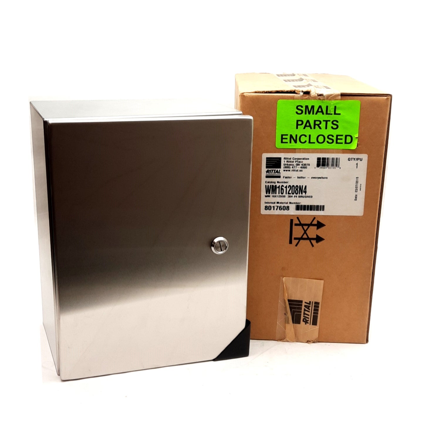 New Rittal WM161208N4 Stainless Steel Enclosure, Wall Mount, 16x12x8in, IP66