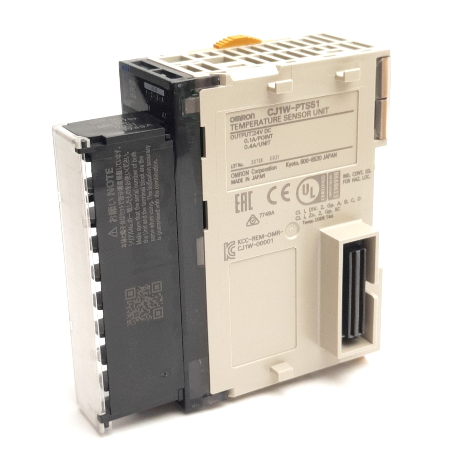New Omron CJ1W-PTS51 Temperature PLC, 4-Inputs, T/C: (BJKLRST), Resolution: 13-bit