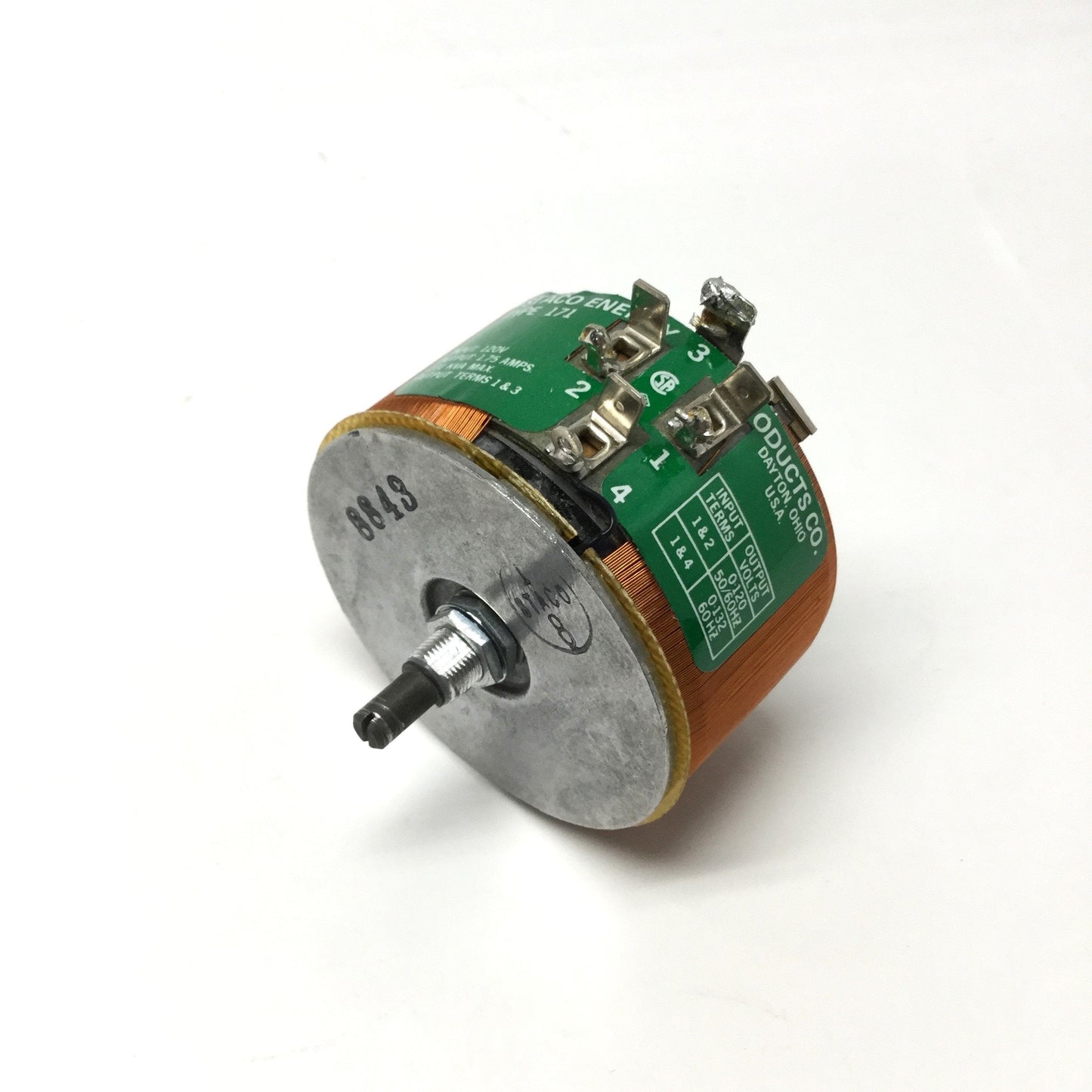 Used Staco 171 Variable Transformer Variac Open Frame 120VAC IN, 0.21kVA 1.75A OUT