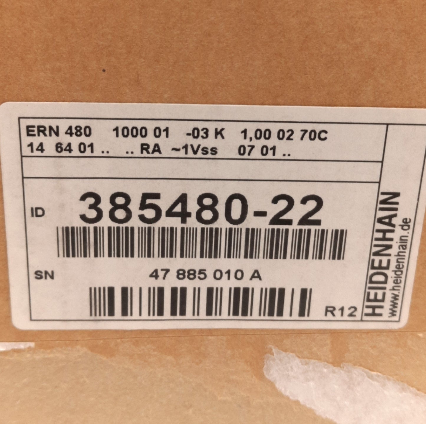 New Heidenhain ERN480100001-03K Rotary Encoder, 5VDC, 1Vpp Interface, 1000 Line
