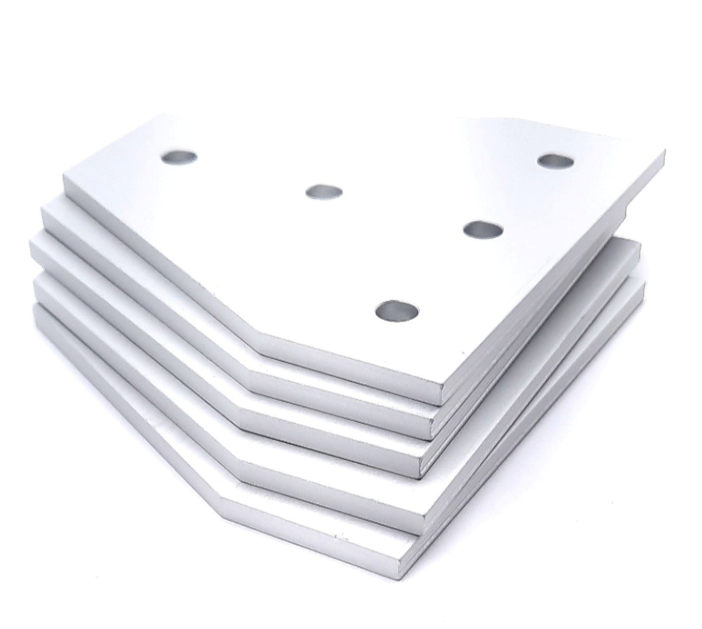 New Lot of 5 80/20 30-4340 Aluminum Tee Flat Plate 5 Hole 30 Series 90mm x 90mm