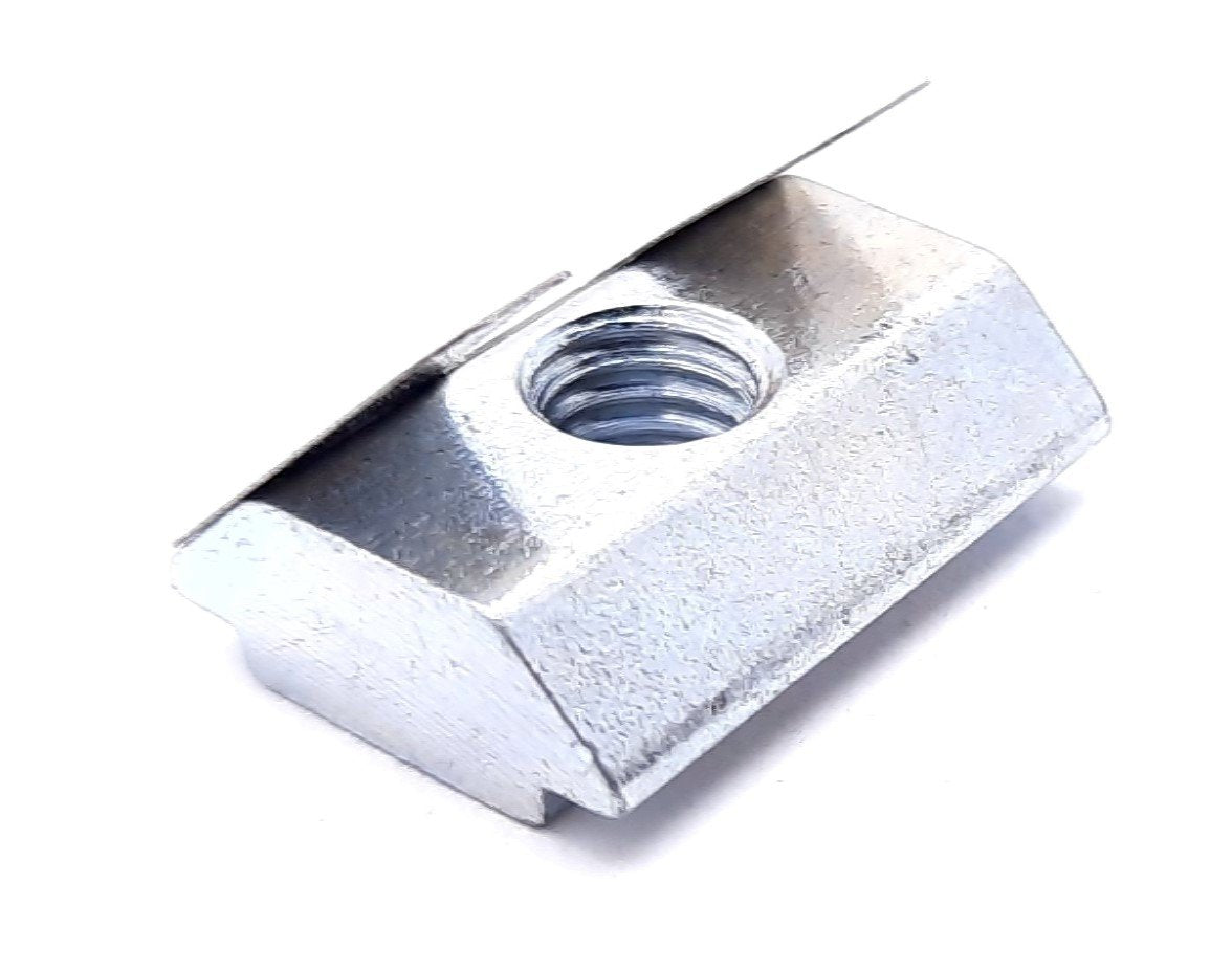 New Lot of 40 80/20 13061 Short Self-Aligning Roll-in T-Nut w/Spring Leaf 45 Series