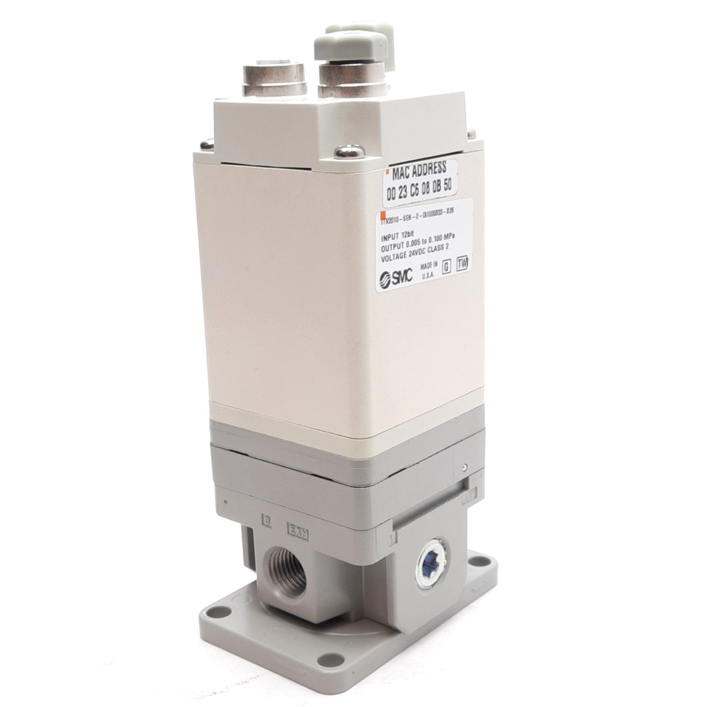 Used SMC ITV2010-SEN-2-DUQ00833-X26 Electro-Pneumatic Regulator, 0.7-14.5PSI, 24VDC
