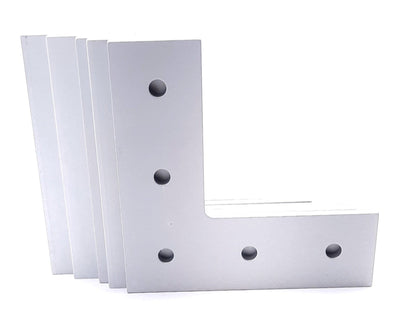 New Lot of 5 80/20 45-4481 Aluminum L Flat Plate 45 Series 5 Hole 135mm x 135mm