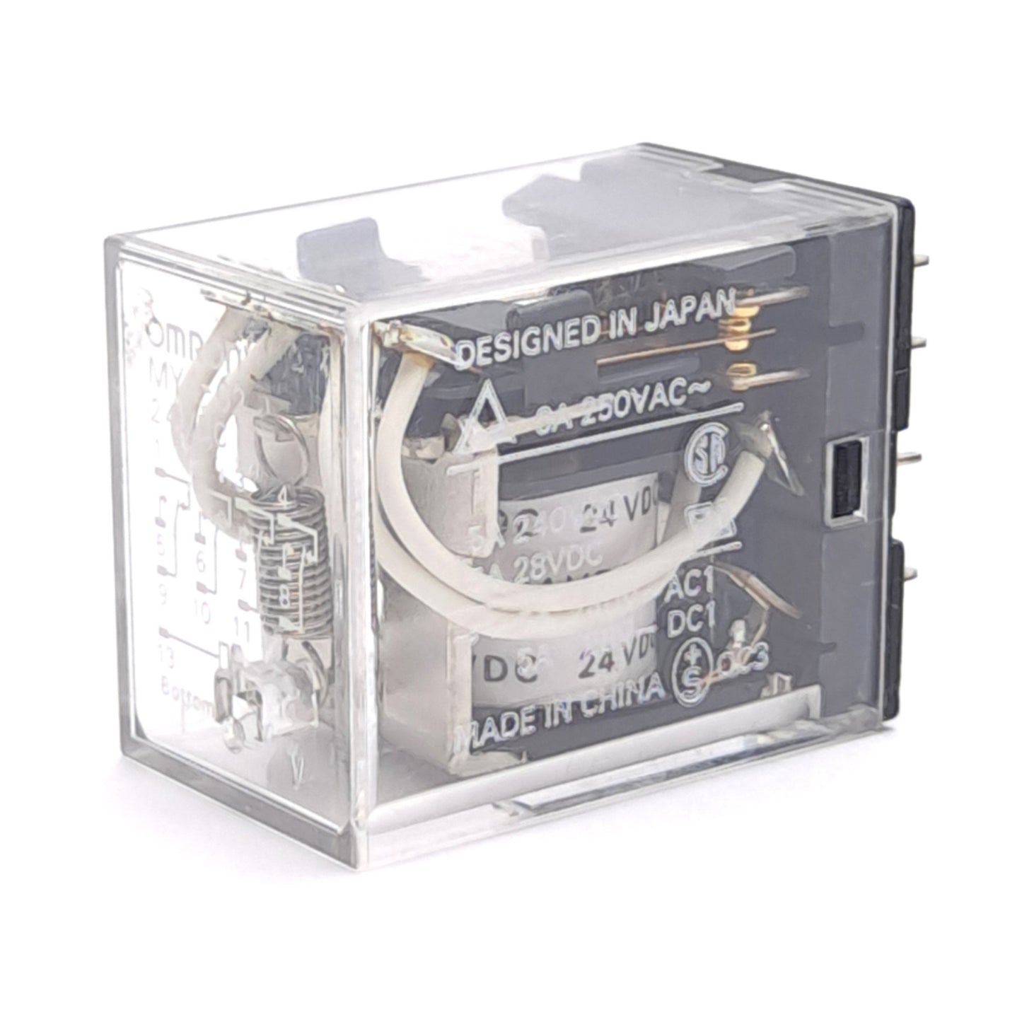 New – Open box Lot of 2 Omron MY4-02-DC24 Power Relay, 24VDC Coil, 4PDT Contact