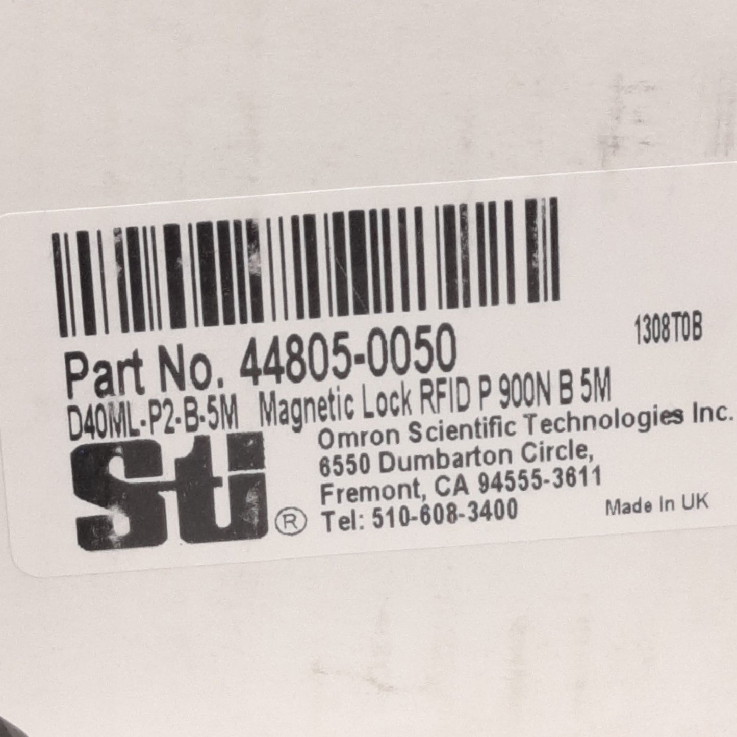 New Omron STI D40ML-P2-B-5M RFID Interlock 24V DC, 2NC Contacts, 900N Holding Force