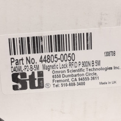 New Omron STI D40ML-P2-B-5M RFID Interlock 24V DC, 2NC Contacts, 900N Holding Force