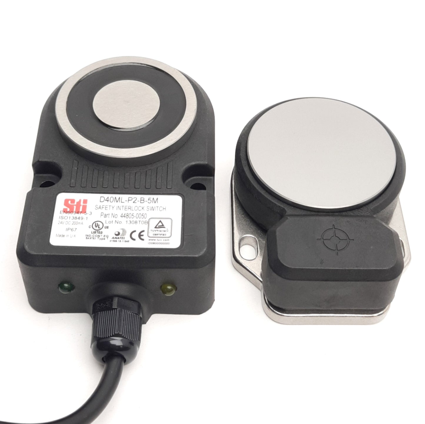 New Omron STI D40ML-P2-B-5M RFID Interlock 24V DC, 2NC Contacts, 900N Holding Force