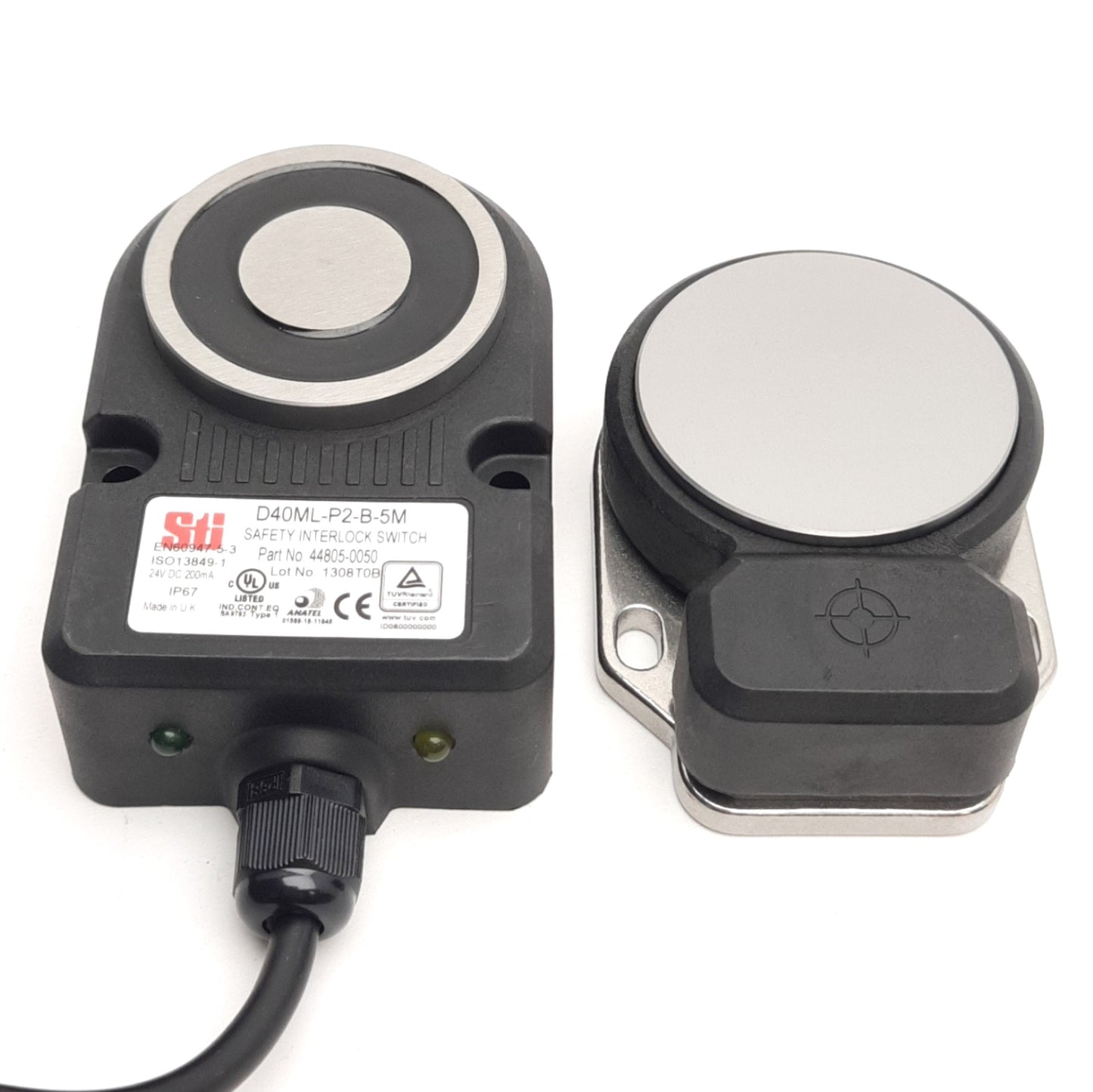 New Omron STI D40ML-P2-B-5M RFID Interlock 24V DC, 2NC Contacts, 900N Holding Force