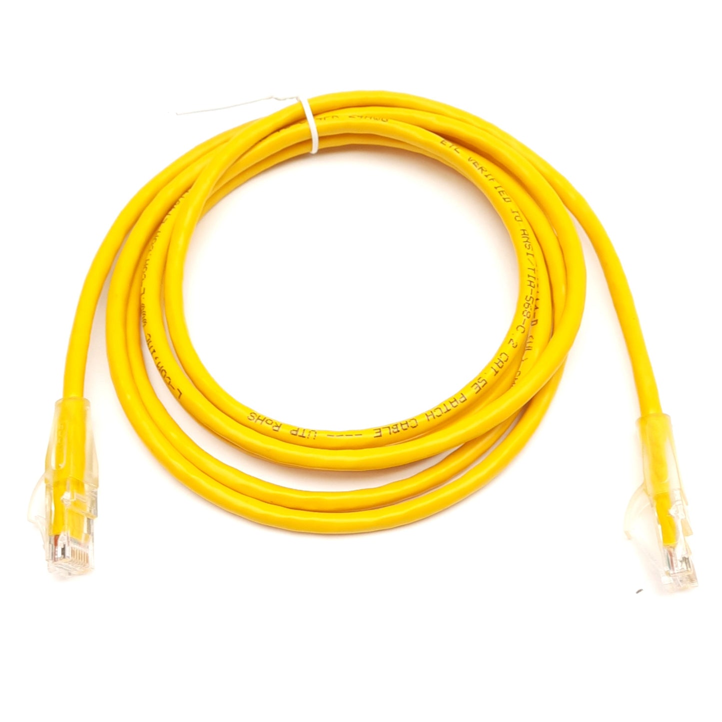 New Lot of 20 L-Com TRD815Y-7 Ethernet Cat5e Patch Cable, RJ-45 8-Pin, 7ft Long