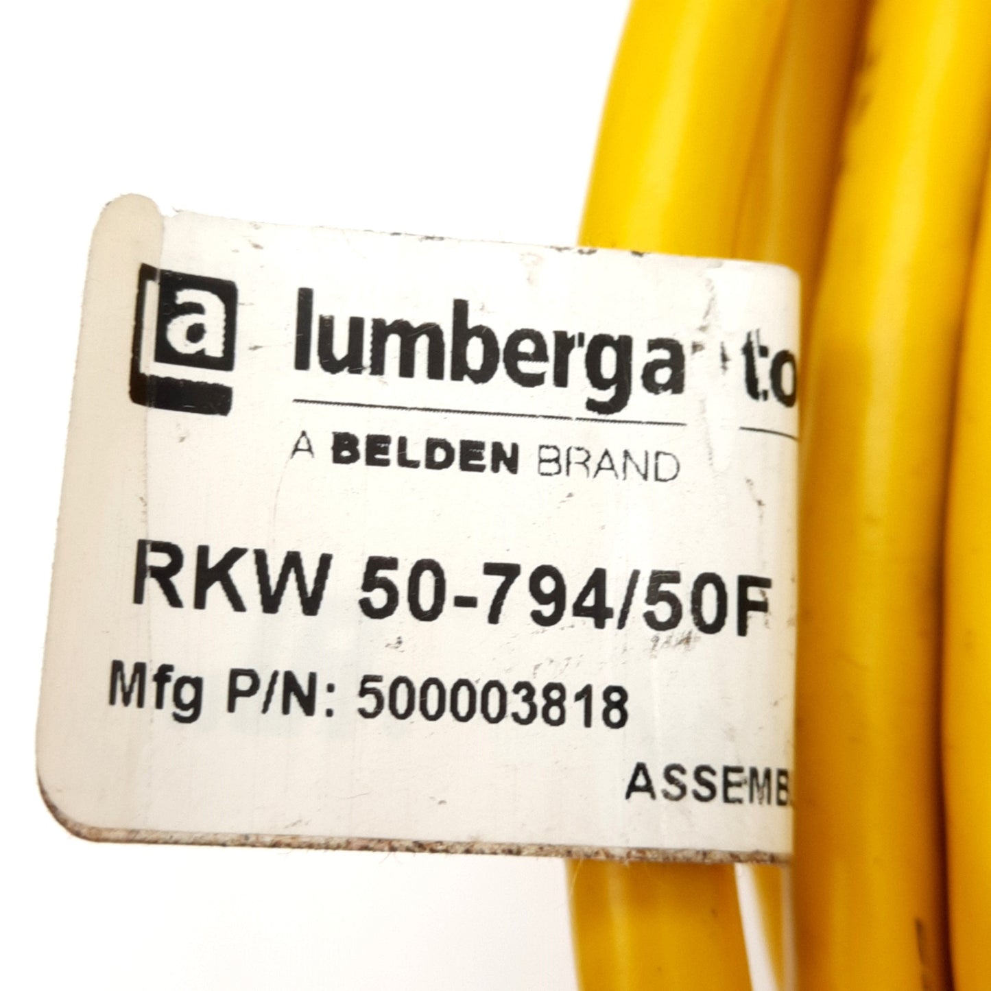 Used Lumberg RKW 50-794/50F Single Ended Cordset, Mini 7/8in 5-Pin Female, 50ft Long