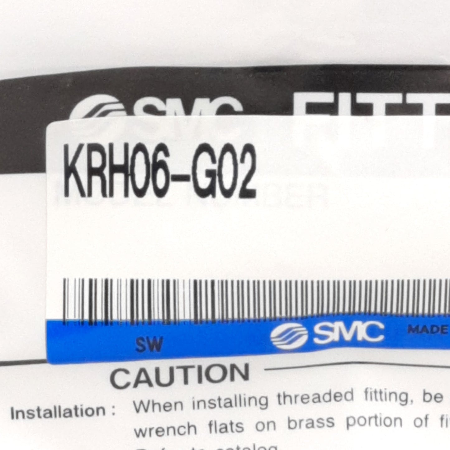 New Lot of 10 SMC KRH06-G02 Pneumatic Fittings G1/4" to 6mm P2C, 1.0MPa Max