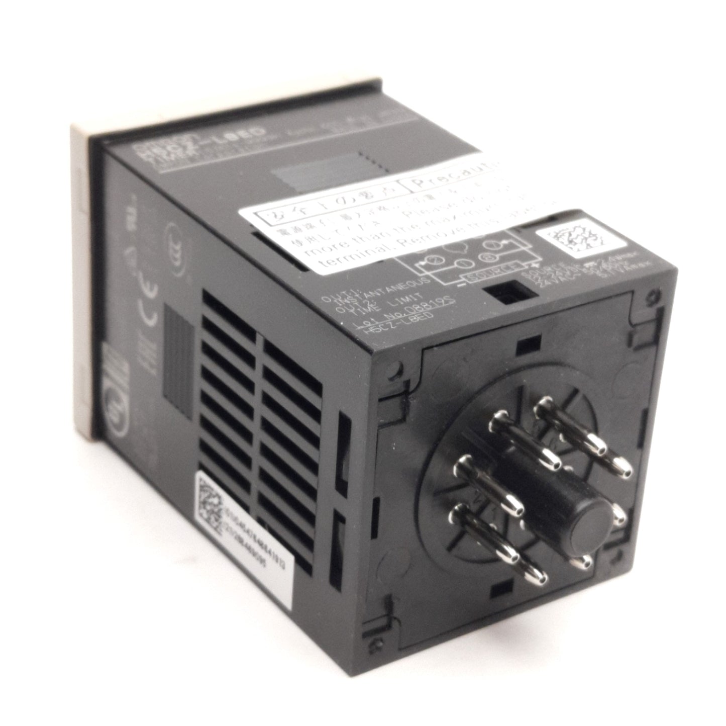New Omron H5CZ-L8ED Timer, SPDT, 9.999s to 9999H, 24VAC 12/24VDC Supply, 8-Pin Round