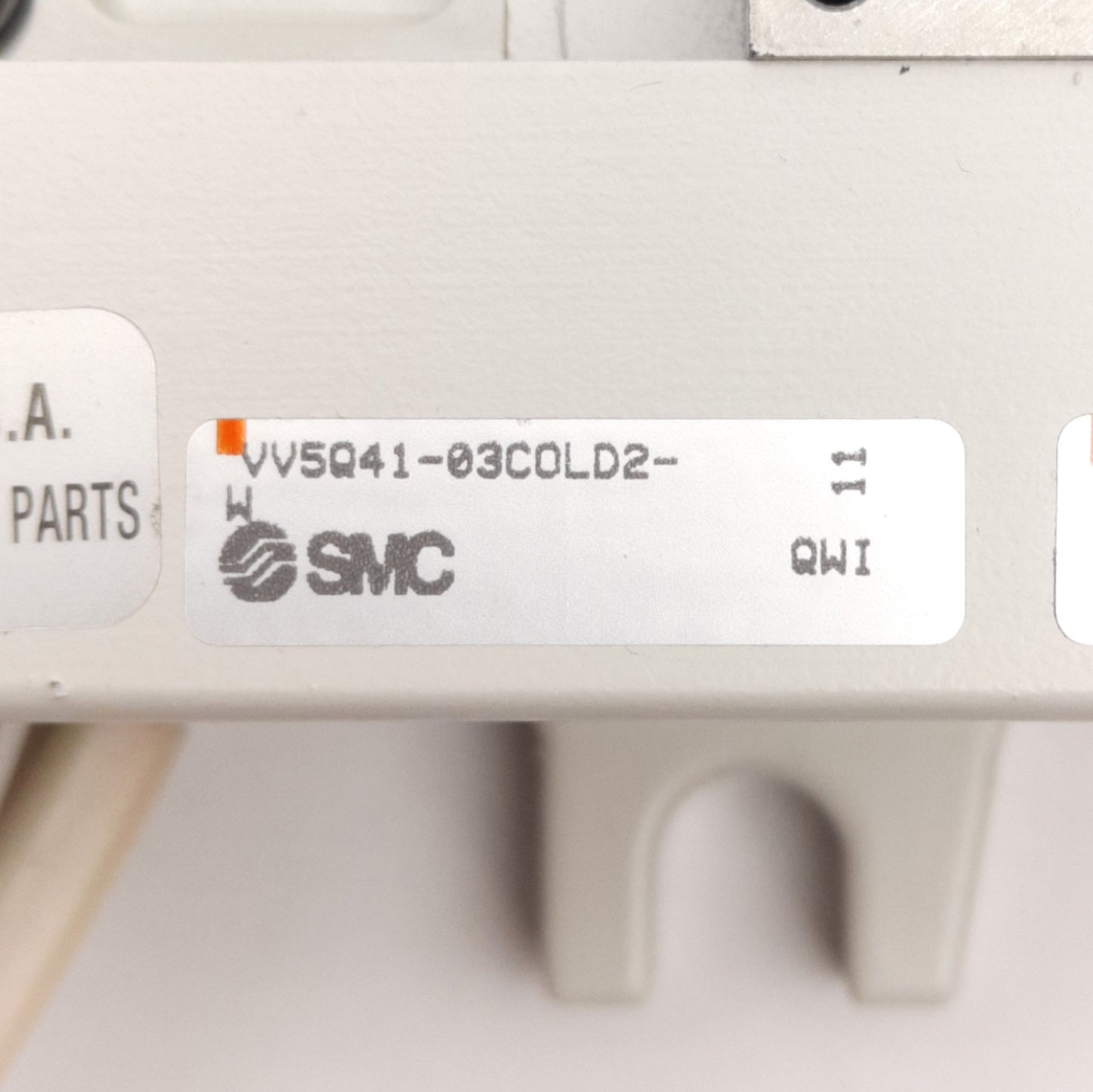 Used SMC VV5Q41-03COLD2-W Plug-In Manifold, 3 Stations, 3m Lead Wire, 1.0MPa