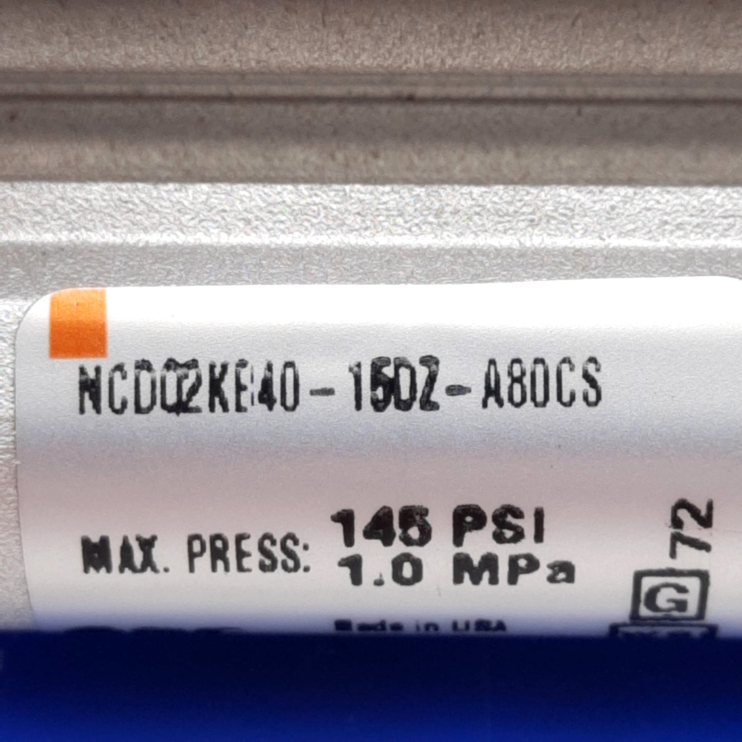 Used SMC NCDQ2KB40-15DZ Compact Cylinder, ø40mm Bore, 15mm Stroke, 145PSI, 1/4in NPT