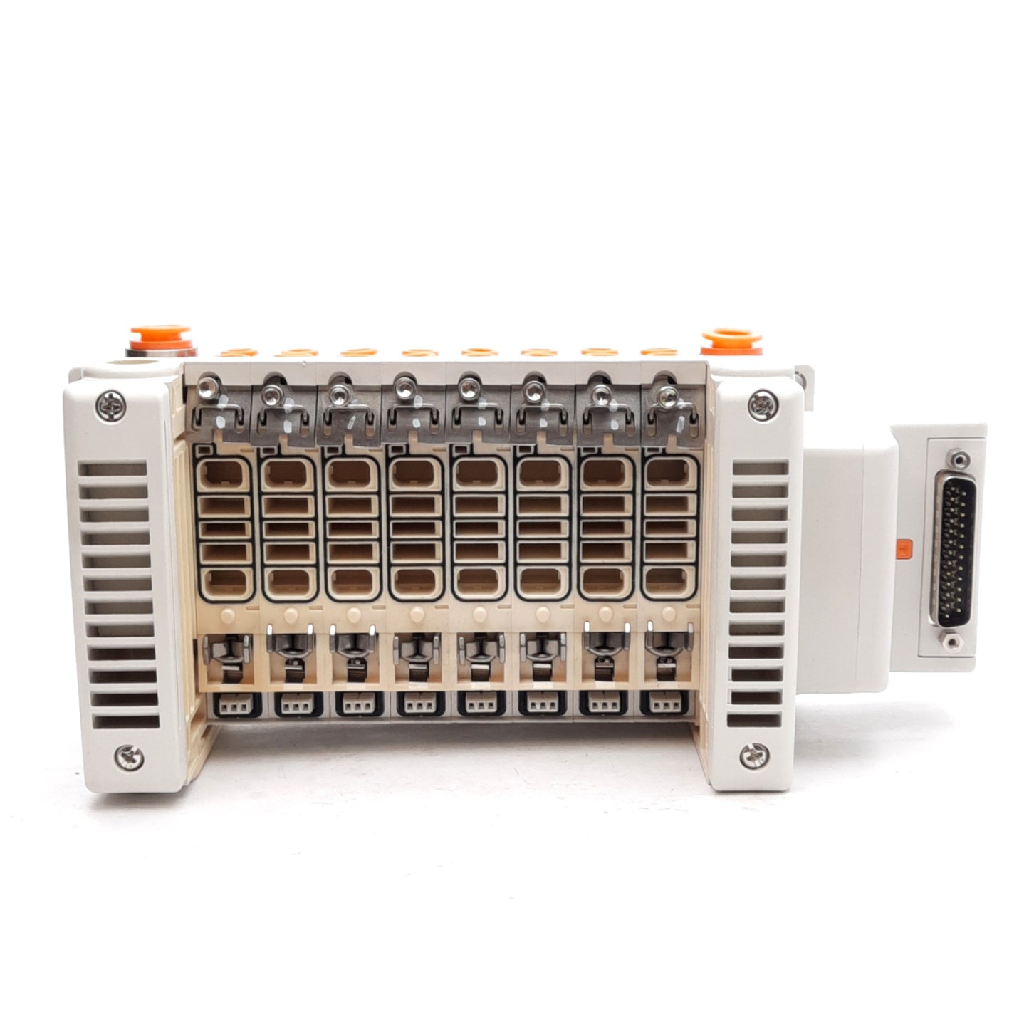 New SMC VV5QC21-08N7FD0-S Pneumatic Manifold, 8-Station, ø1/4in One Touch, 0.7MPa