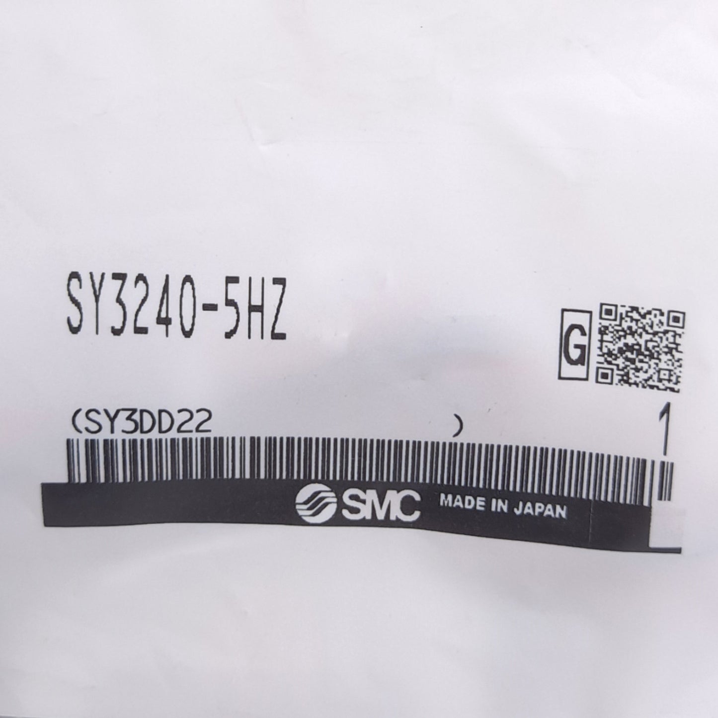 New SMC SY3240-5HZ Solenoid Valve, 2-Position Double, 5-Port, 24VDC, 0.1-0.7MPa