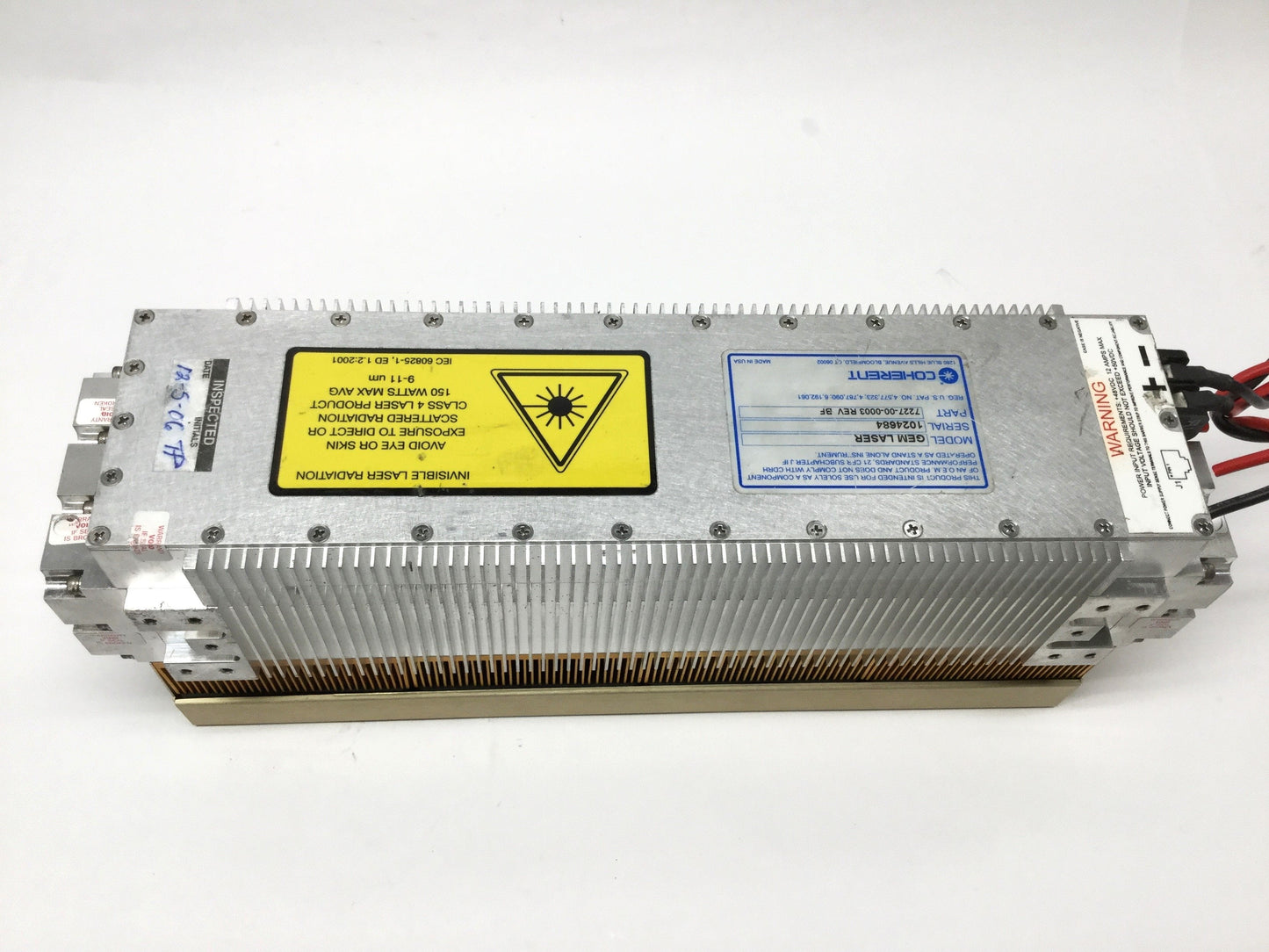 Used Coherent Gem 7227-00-0003 BF Low Power 30W CO2 Laser 48VDC 12A Air-Cooled