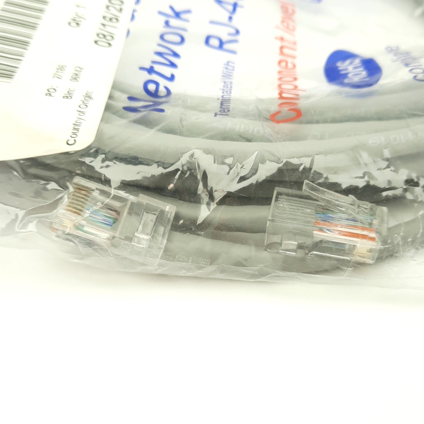 New Lot of 10 Mencom RJ45-20 Ethernet Patch Cable, Cat5e, RJ45 Male, 20ft Length