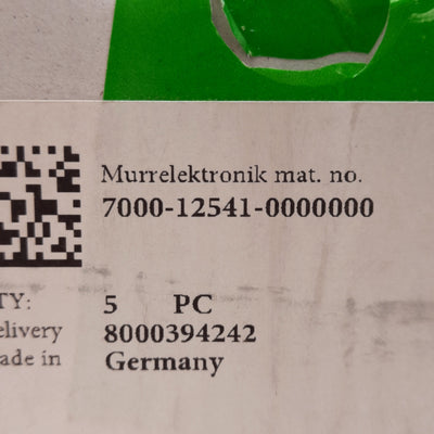 New Lot of 5 Murrelektronik 7000-12541-0000000 Connector, M12 3-Pin Male Right Angle