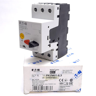 New Eaton PKZM01-6,3 XTPB6P3BC1 Motor Protective Circuit Breaker, 3-Pole, 4-6.3A