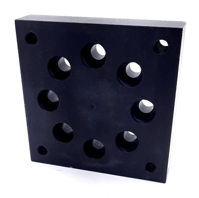 New 80/20 40-2408-Black Leveling Caster Base Plate 40 Series 89mm x 89mm