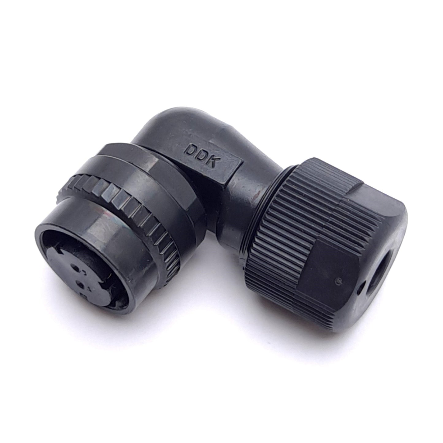 New – Open box DDK CM10-AP2S-S-D(R1) Locking Circular Connector, 2-Socket Right Angle Plug