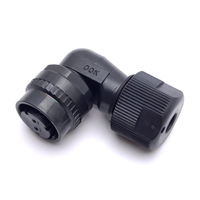 New – Open box DDK CM10-AP2S-S-D(R1) Locking Circular Connector, 2-Socket Right Angle Plug