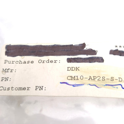 New – Open box DDK CM10-AP2S-S-D(R1) Locking Circular Connector, 2-Socket Right Angle Plug