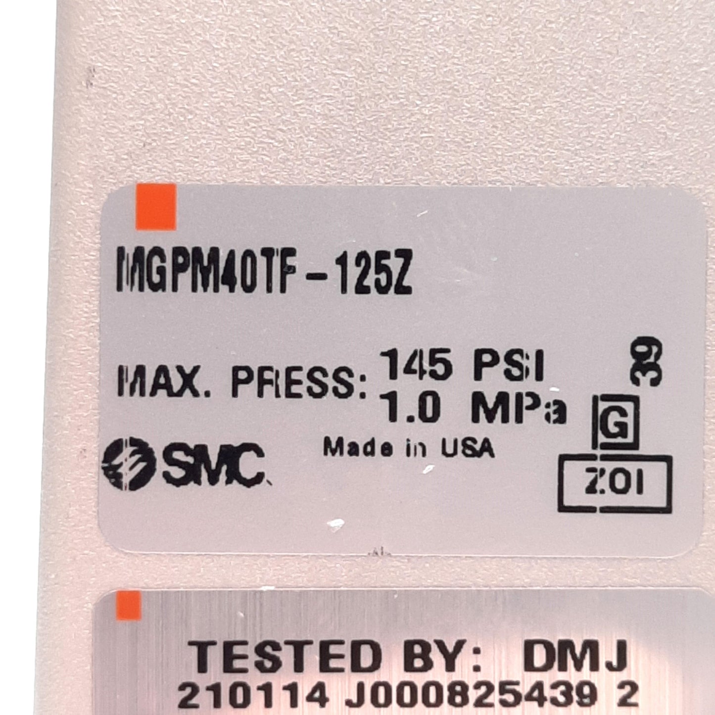 New SMC MGPM40TF-125Z Guided Cylinder, ø40mm Bore, 125mm Stroke, 1.0MPa, G1/8 Ports