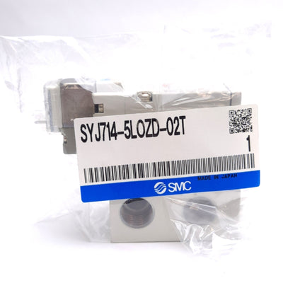New SMC SYJ714-5LOZD-02T Solenoid Valve, 3-Port, 0.15-0.7MPa, 1/4in NPTF Ports