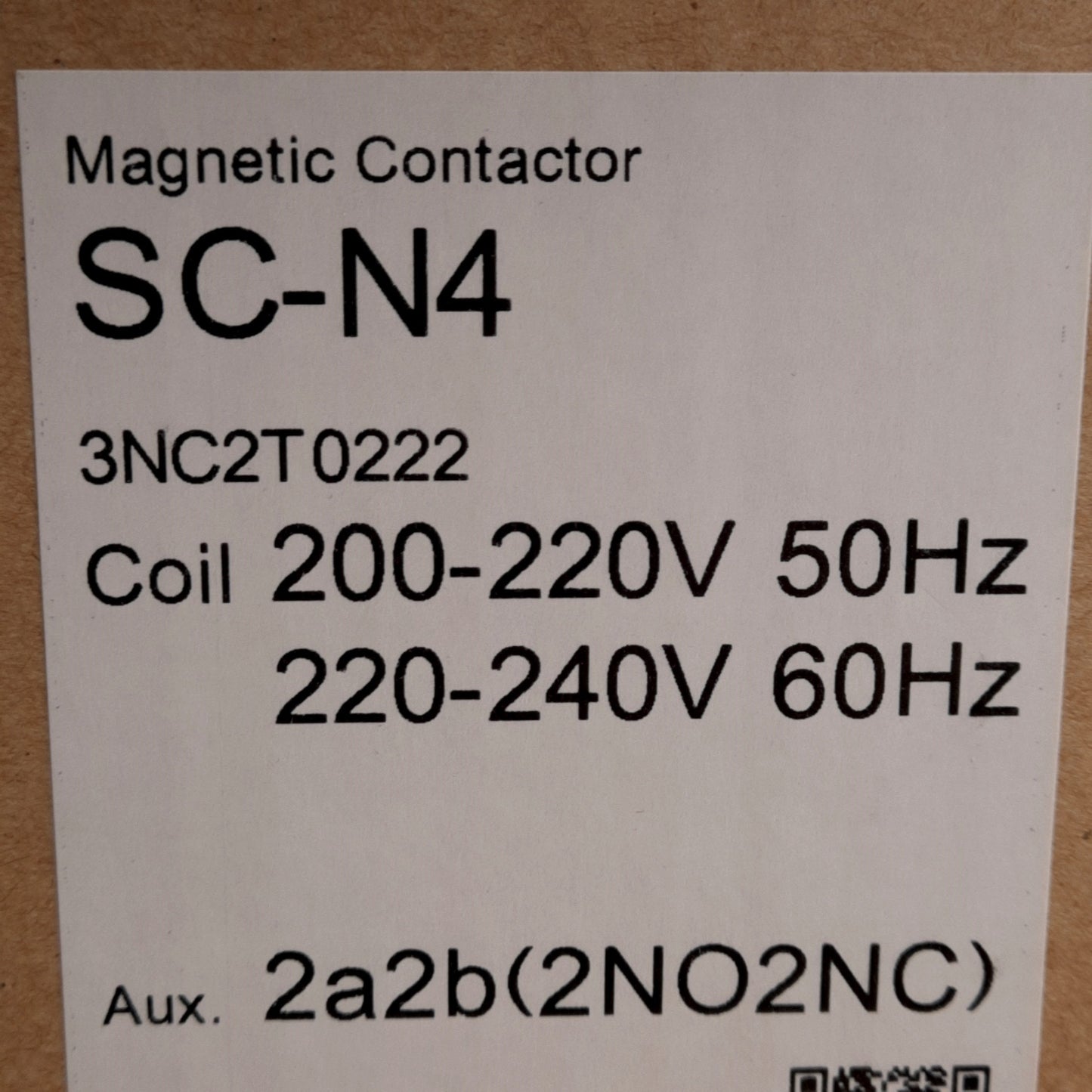 New Fuji Electric SC-N4 Magnetic Contactor 3-Pole 22kW 80A 2NO+2NC Aux 220-240V Coil