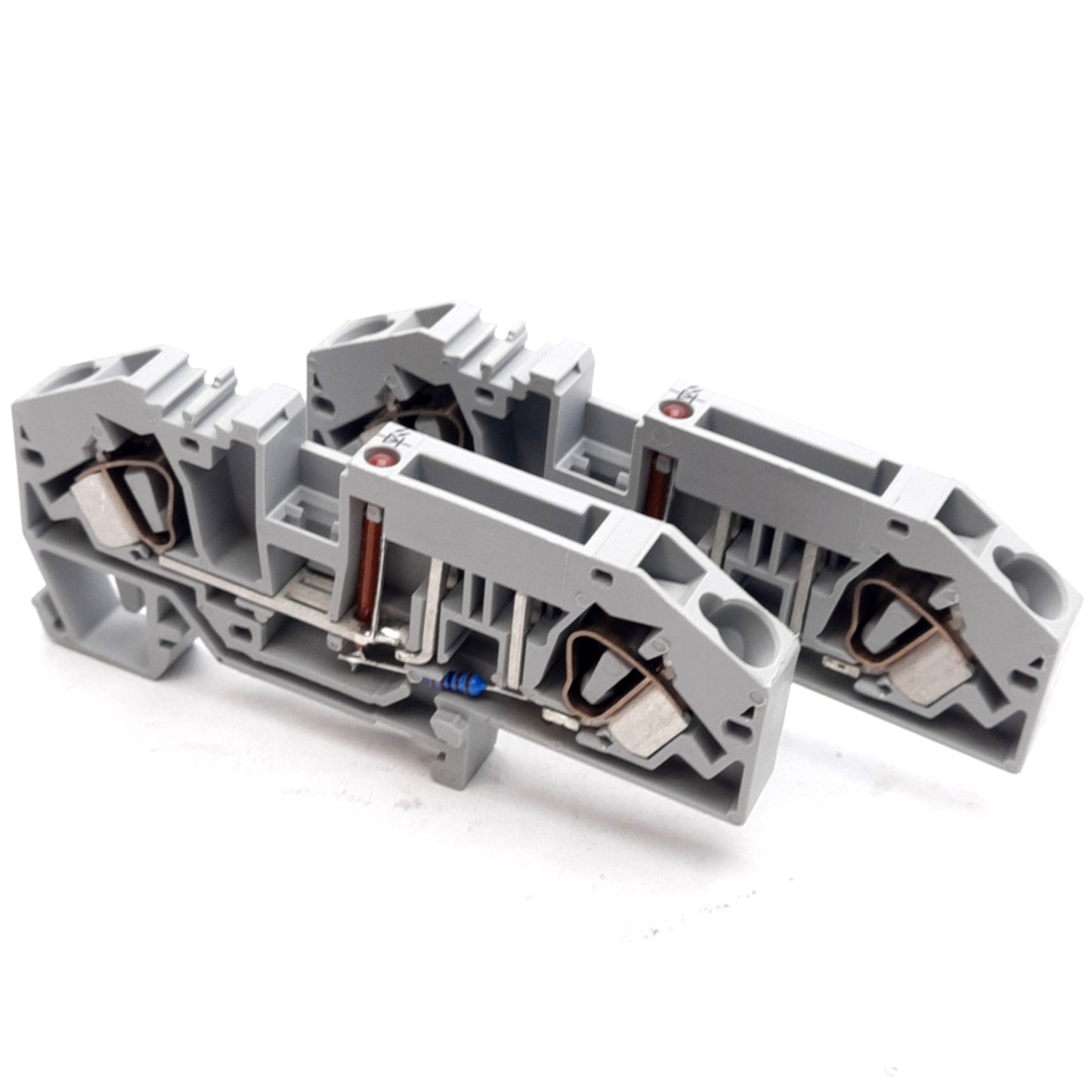 New Lot of 2 Wago 282-698/281-449 Fuse Terminal Block 2-Conductor 400V 25A DIN Rail