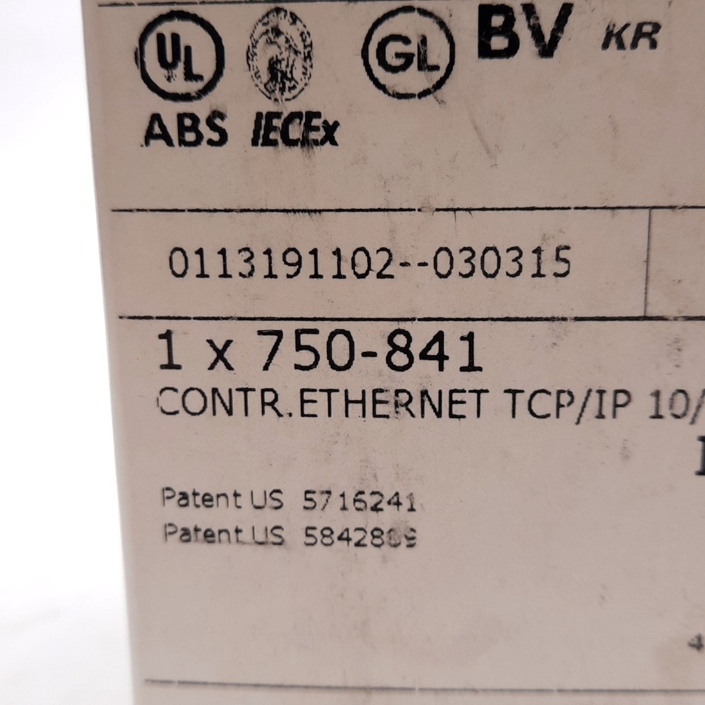 New Wago 750-841 Programmable Fieldbus Controller, RJ-45 Ethernet 10/100Mbit, 24VDC