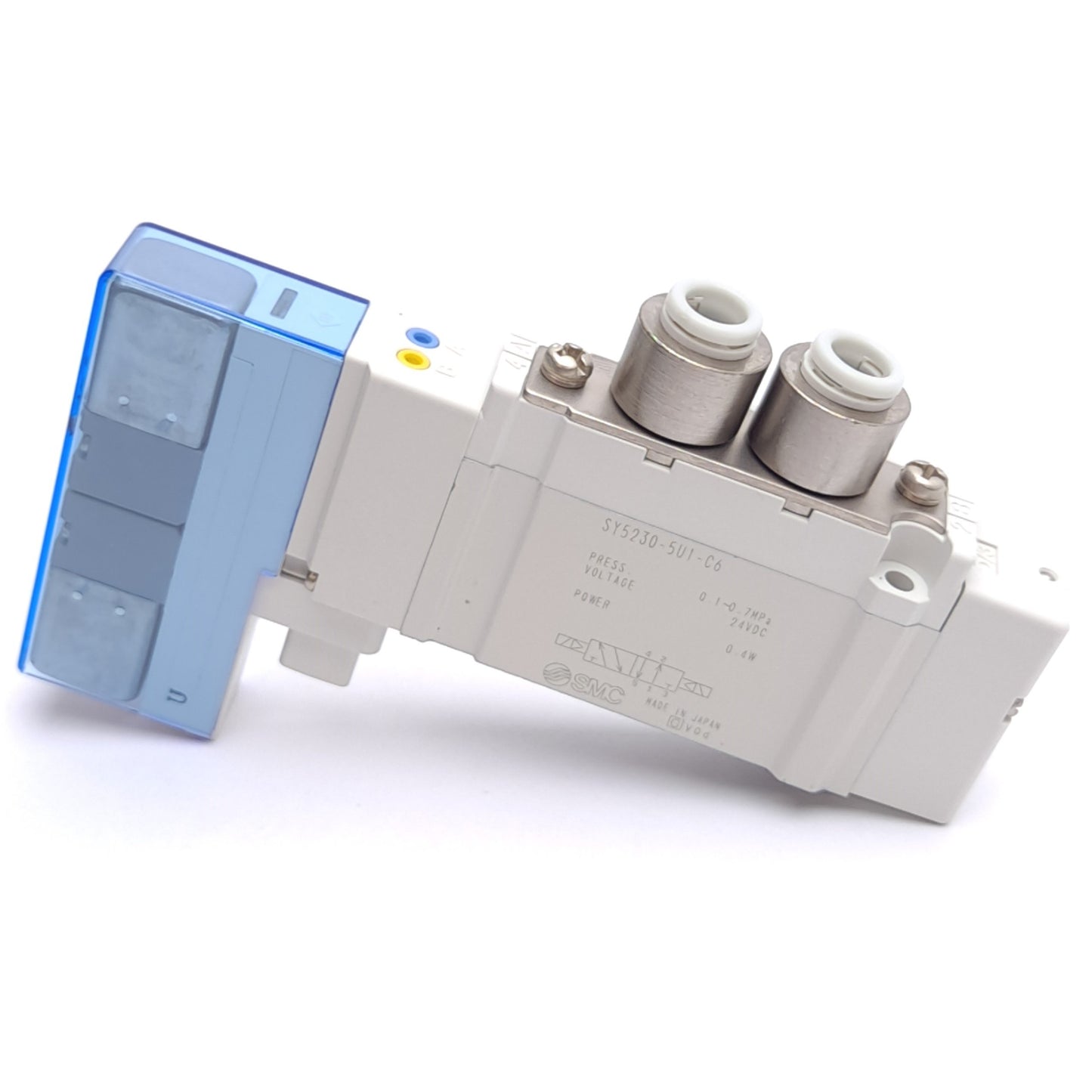 New SMC SY5230-5U1-C6 Double Solenoid Valve, 2-Pos 5-Port, 24VDC Coil, 0.1-0.7MPa