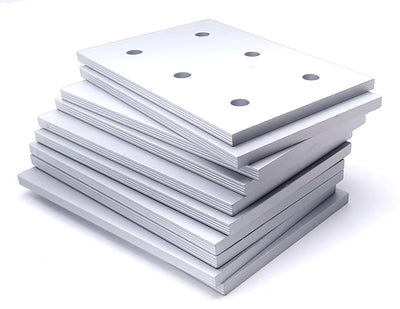 New Lot of 10 80/20 45-4366 Rectangular Flat Plate 45 Series 6 Hole 135mm x 90mm