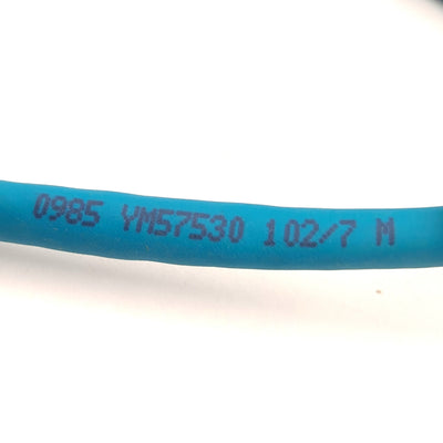 New – Open box Lumberg 0985 YM57530 102/7M Ethernet Cable Cat5e, M12 Male to M12 Female, 7m
