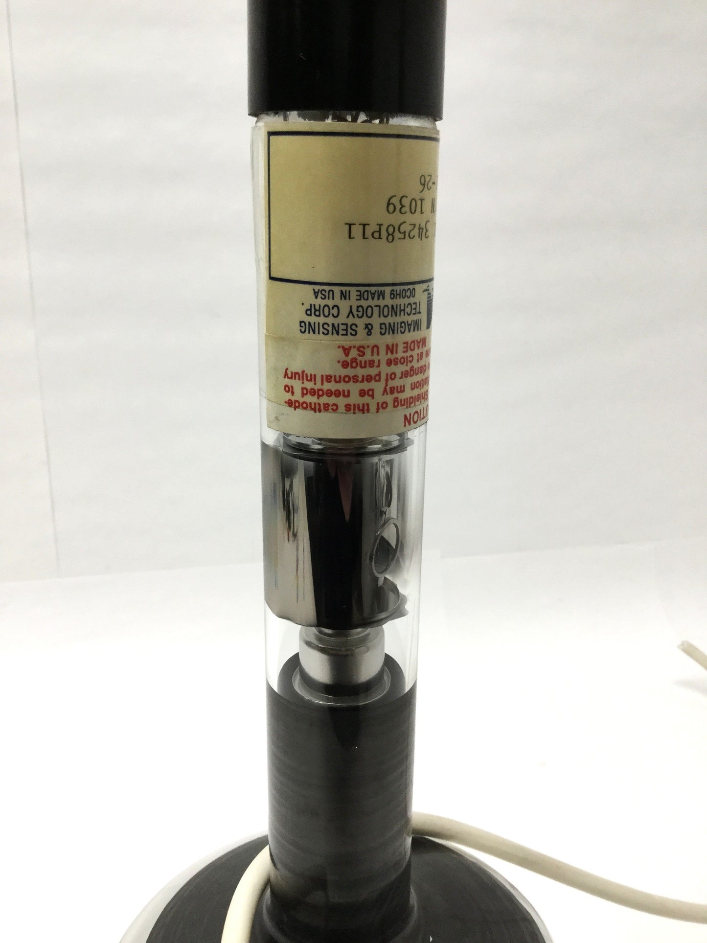 Used IST Corp WX 34258P11 Cathode Ray Tube CRT From Stereoscan SEM Ø5.25" Flat Round