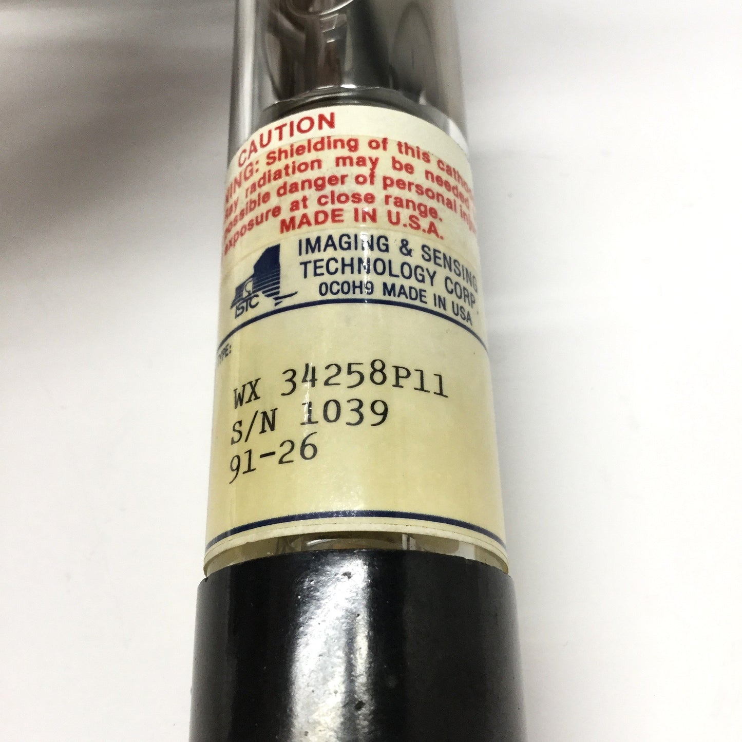 Used IST Corp WX 34258P11 Cathode Ray Tube CRT From Stereoscan SEM Ø5.25" Flat Round