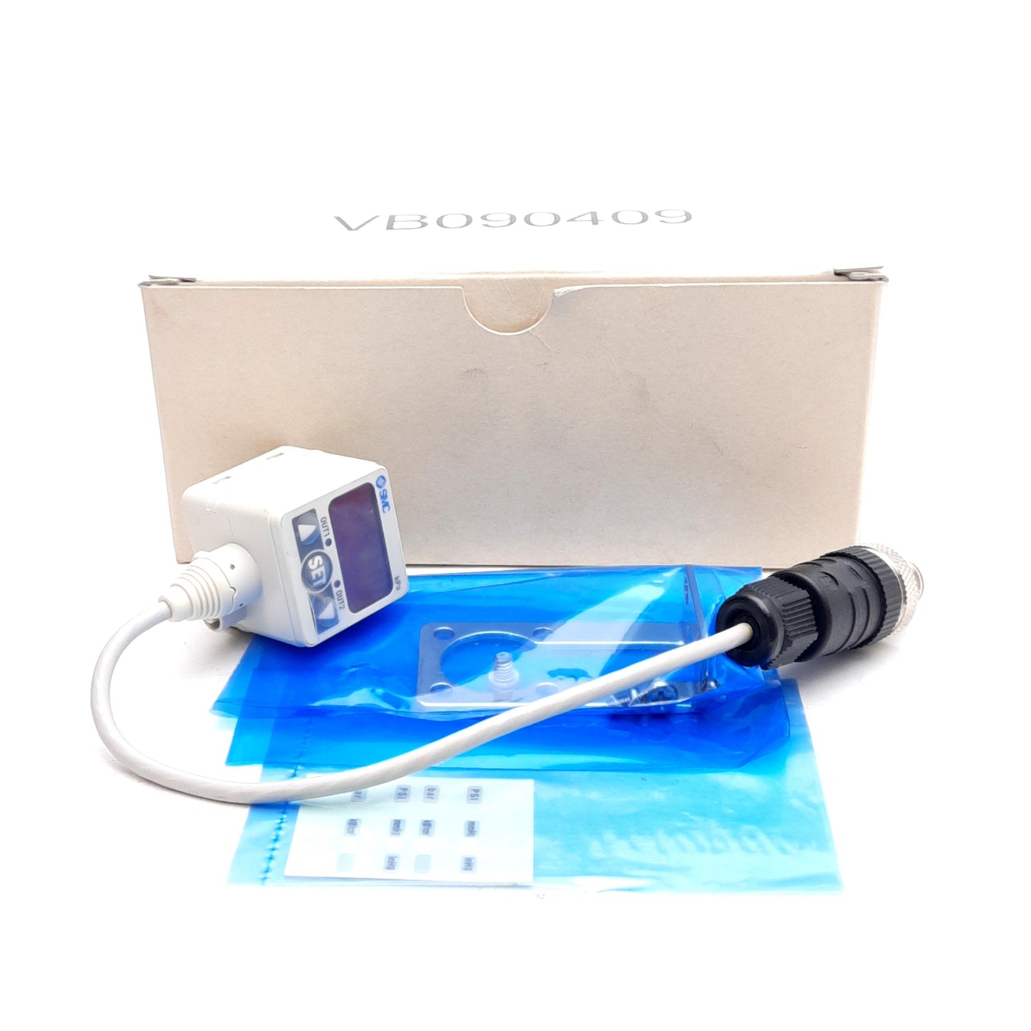 New SMC ZSE40-T1-62L Digital Pressure Switch, -101.3~10.0kPa, 12-24VDC, NPT1/8