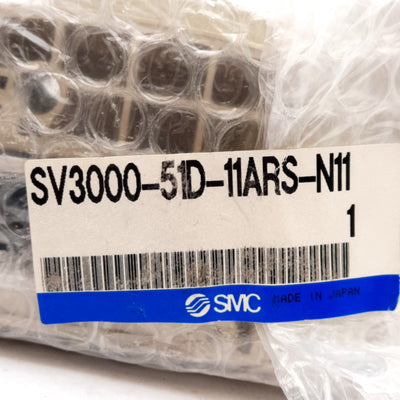 New SMC SV3000-51D-11ARS-N11 SUP/EXJ Block Assembly, For EX250, ø3/8in One-Touch