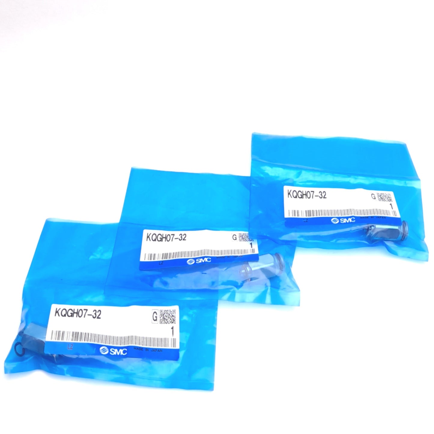 New Lot of 3 SMC KQGH07-32 One-Touch Fitting Male Connector, 1/4in Tube to 10-32UNF