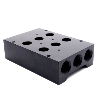 New Aventics 106-704 Pneumatic Manifold Base, 2-Station, 3/8in NPTF Ports, Aluminum
