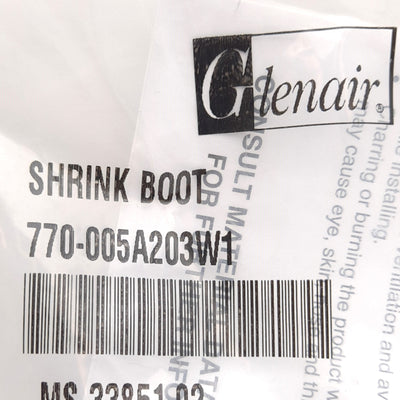 New Lot of 2 Glenair 770-005A203W1 Non-Lipped Right Angle Shrink Boot, Zero Halogen